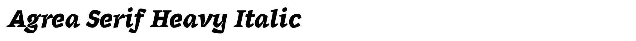 Agrea Serif Heavy Italic image